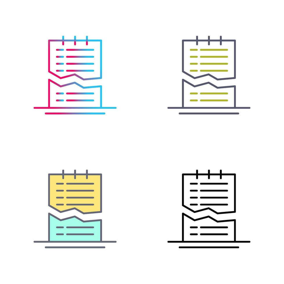 Corrupted List Vector Icon