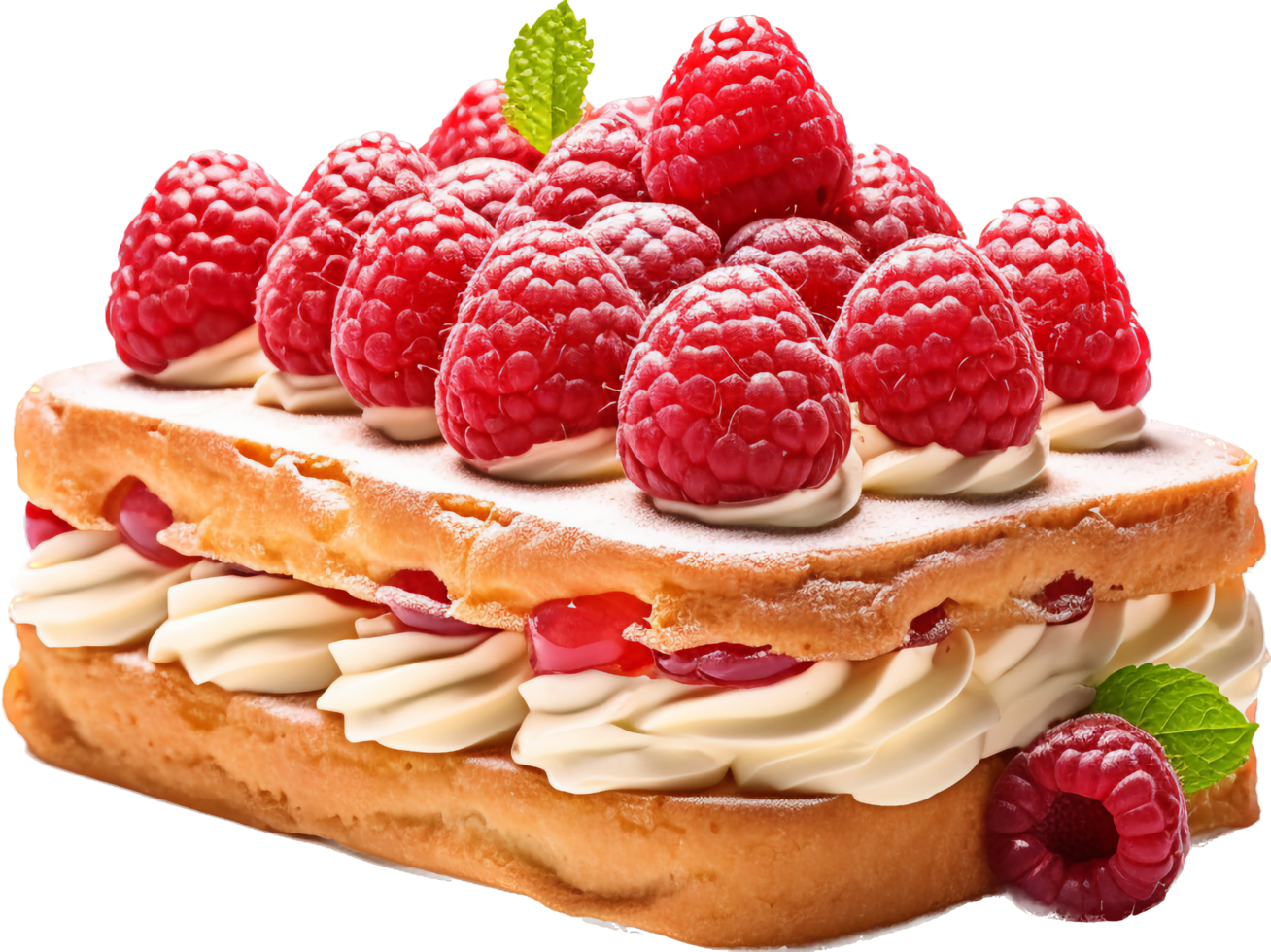 Raspberry charlotte with png