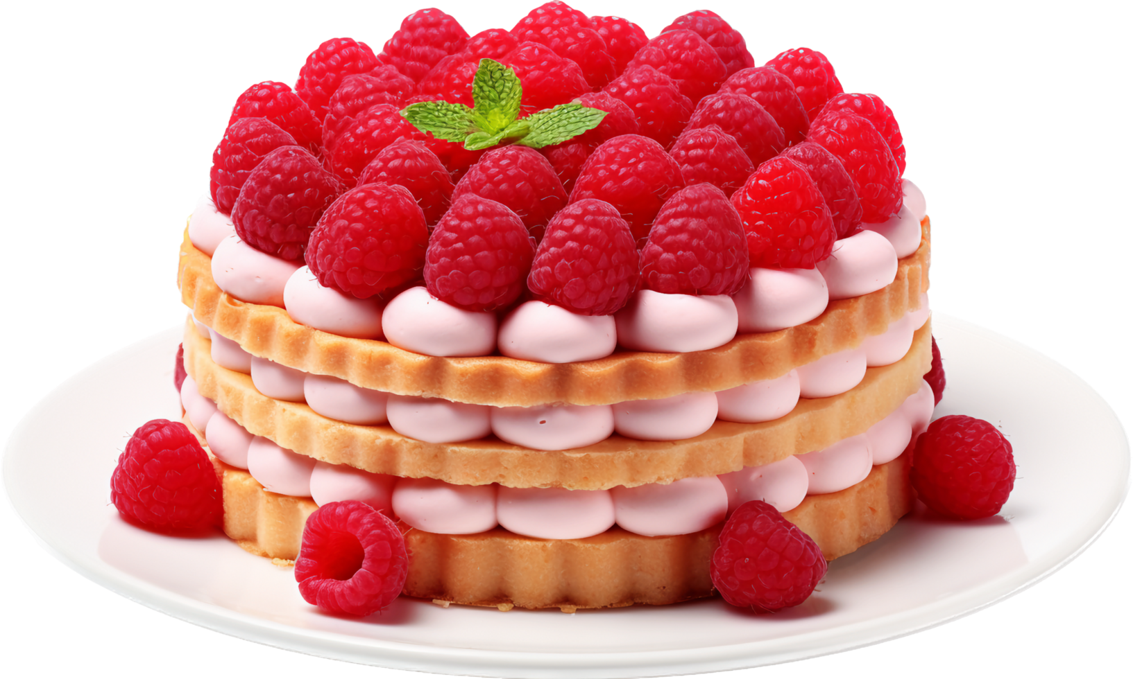 Raspberry charlotte with png
