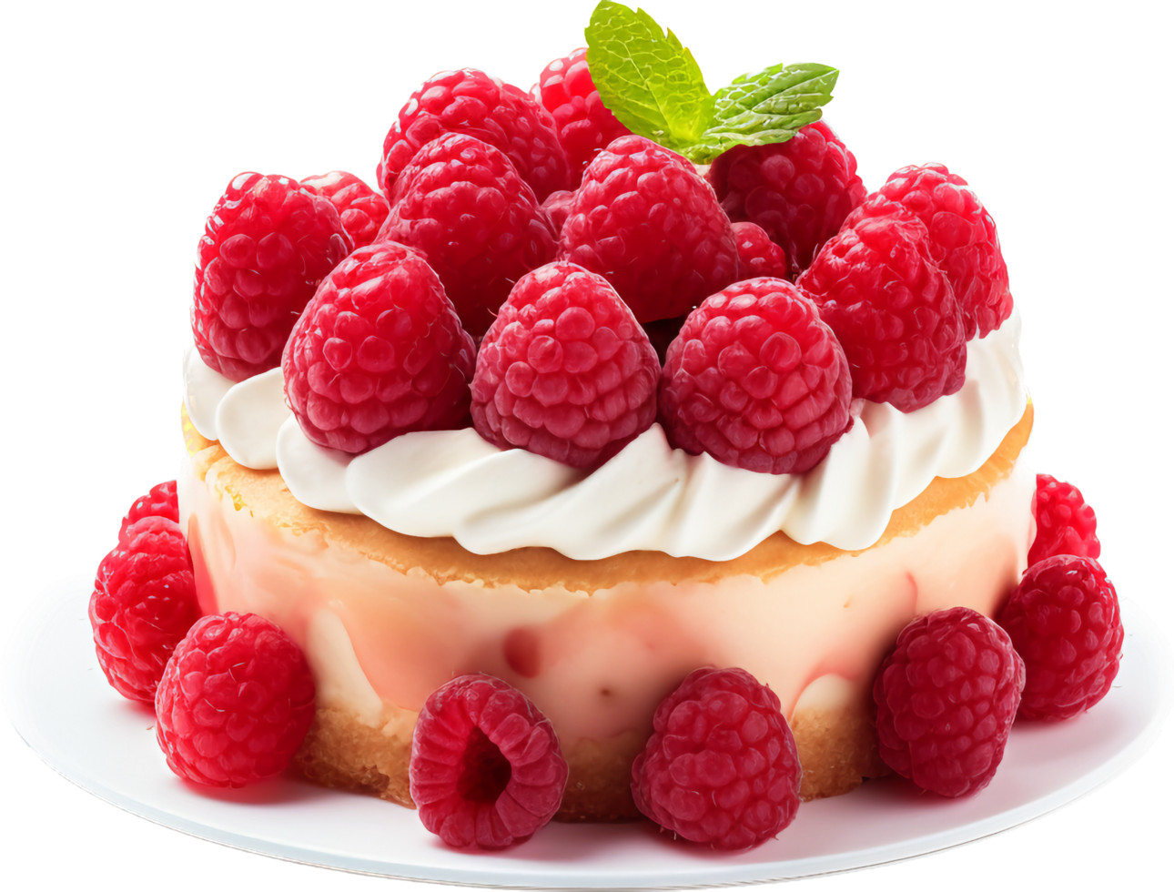 Raspberry charlotte with png