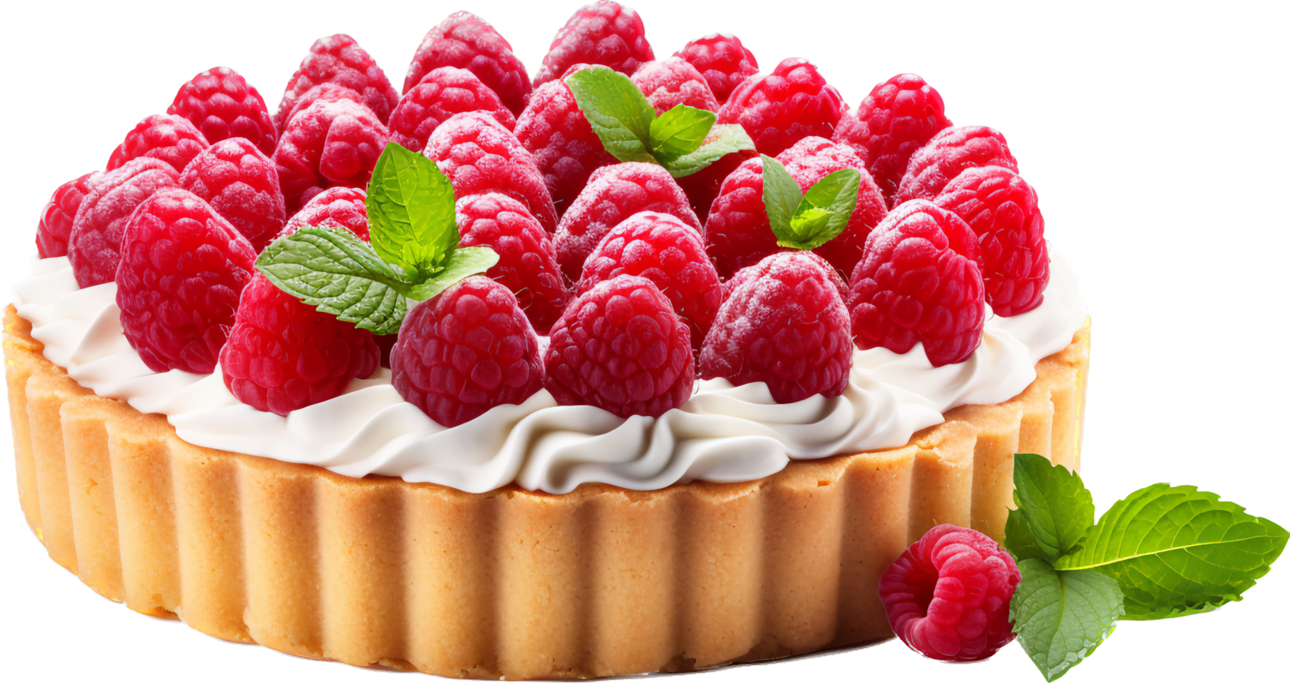 Raspberry charlotte png with AI generated