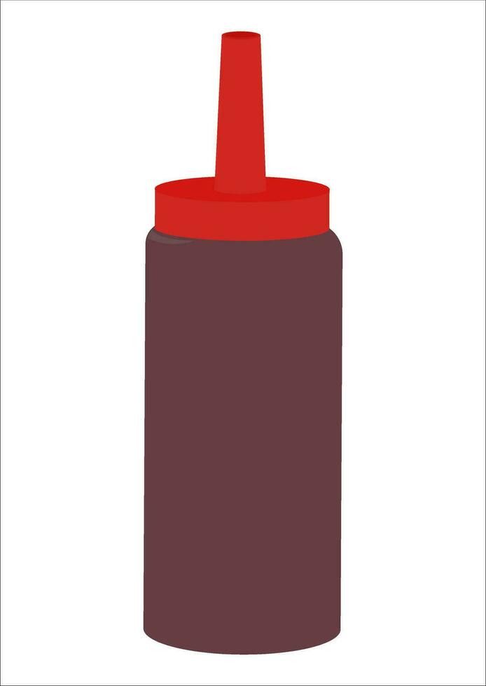 vector illustration of a bottle of ketchup