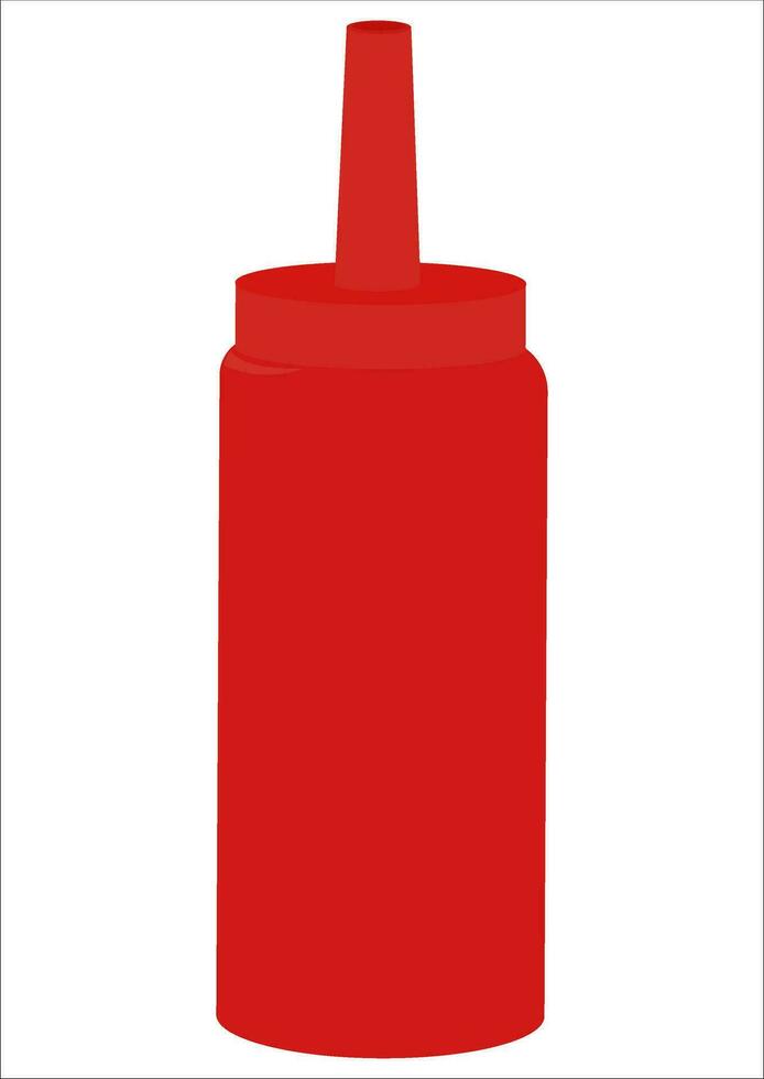 vector illustration of a bottle of ketchup