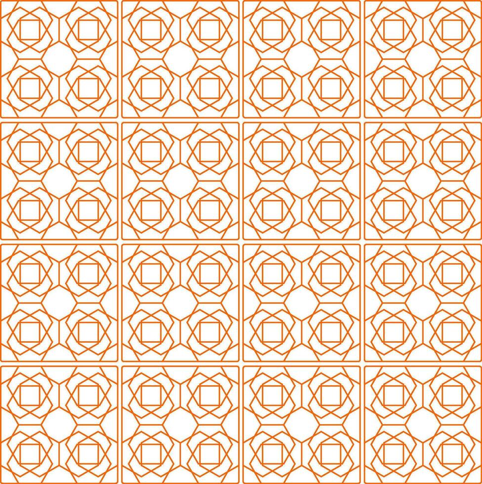 Seamless Geomatric vector background Pattern in orange