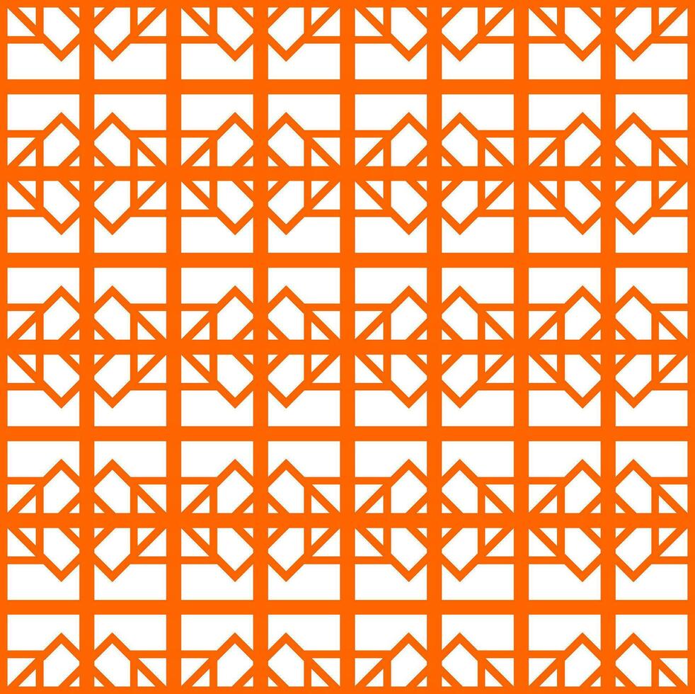 Seamless Geomatric vector background Pattern in orange