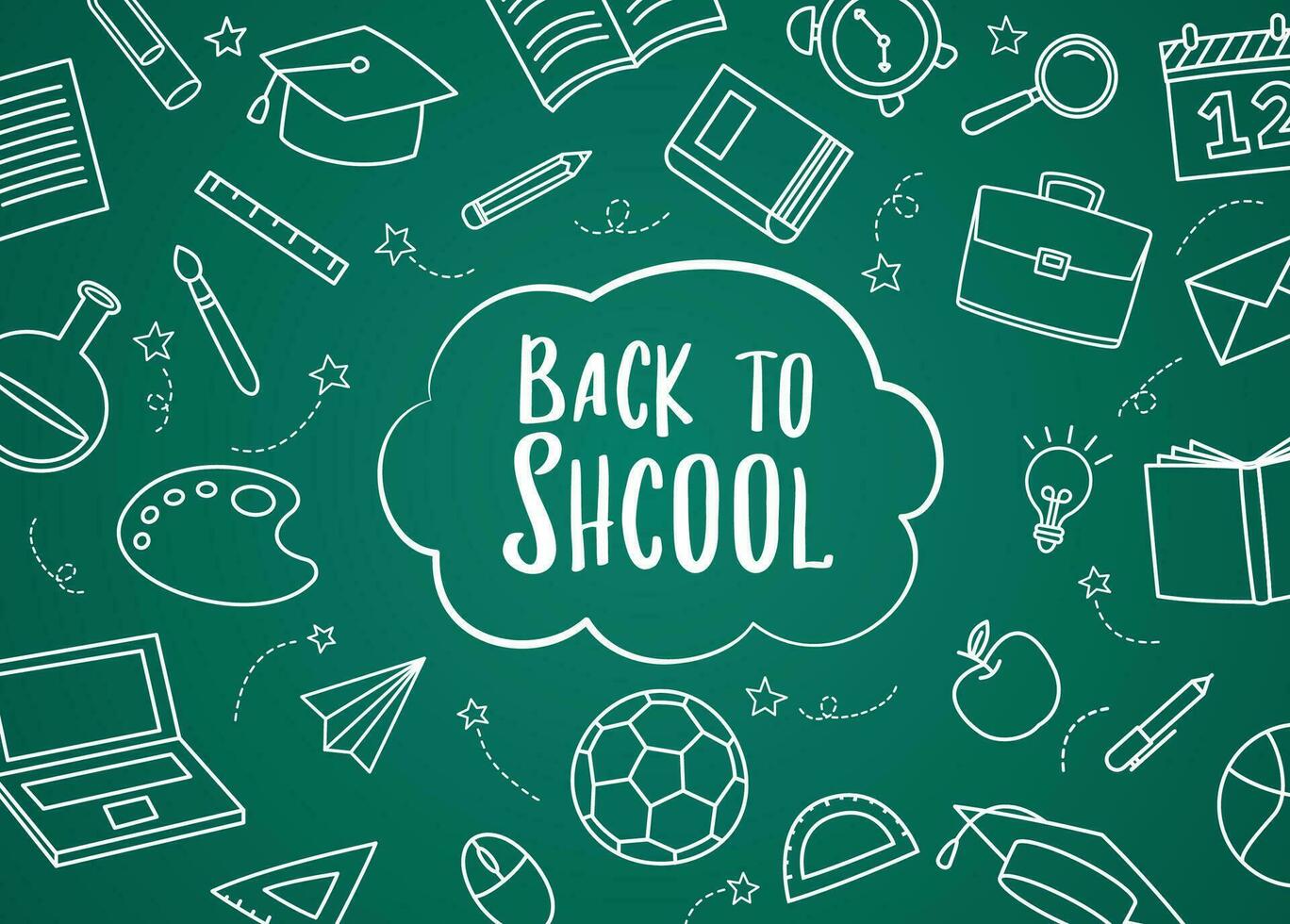 Back to school icon set doodle style. Education hand drawn objects and symbols with thin line. vector