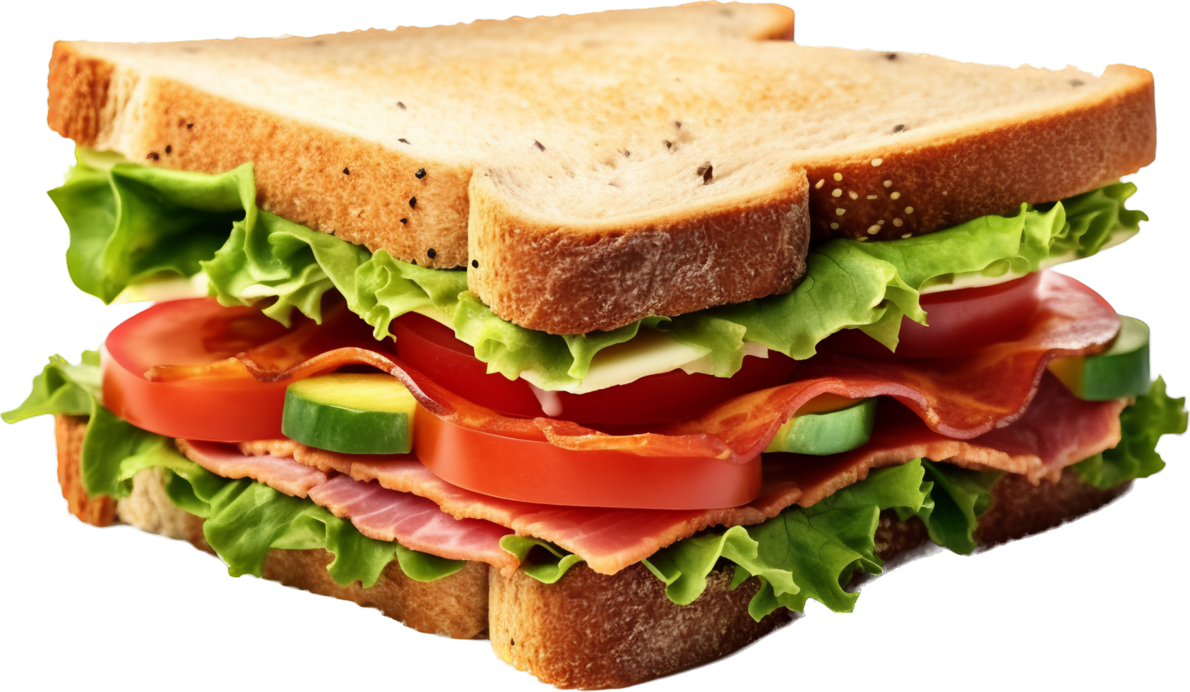 Sandwich png with AI generated