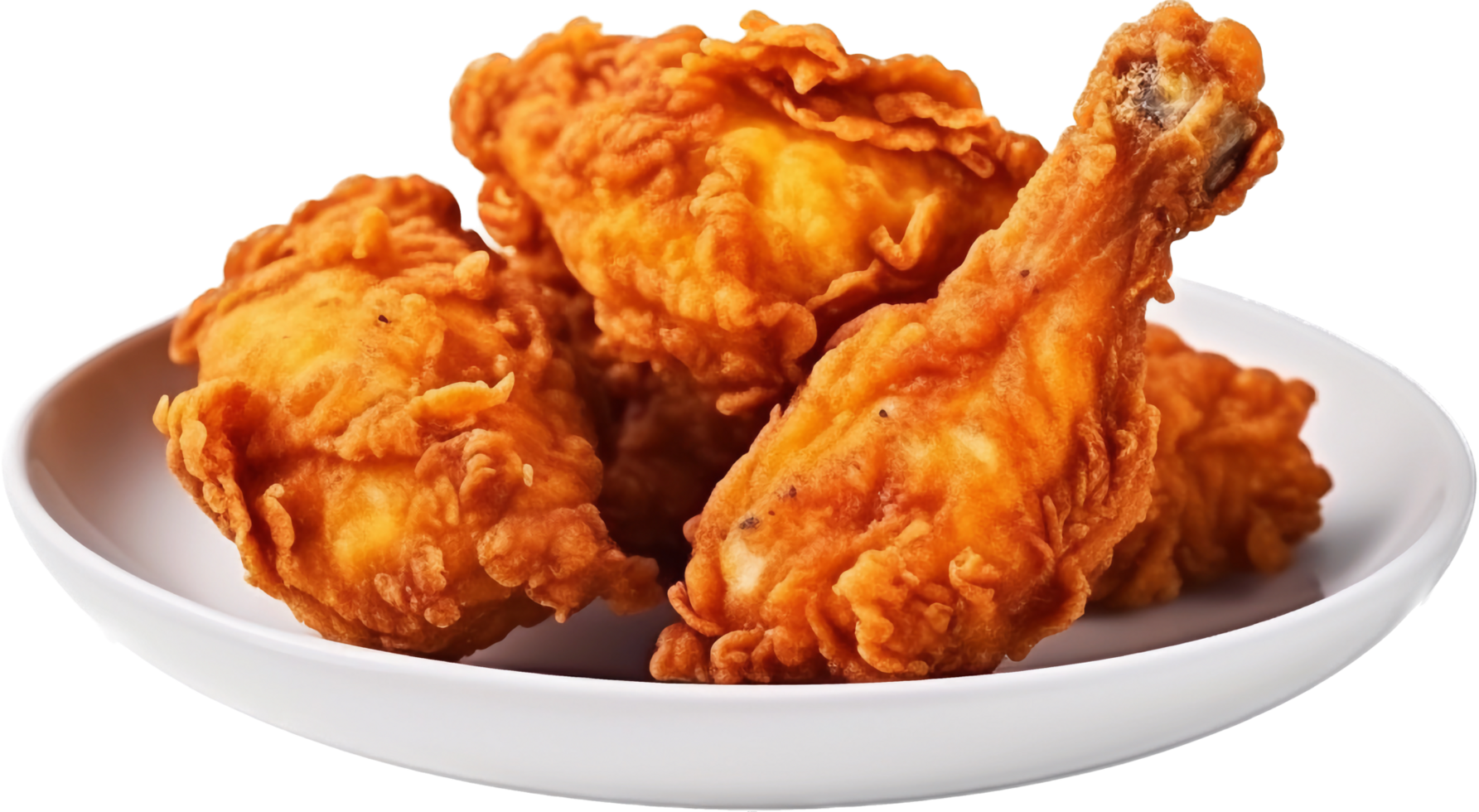 Fried chicken png with AI generated.