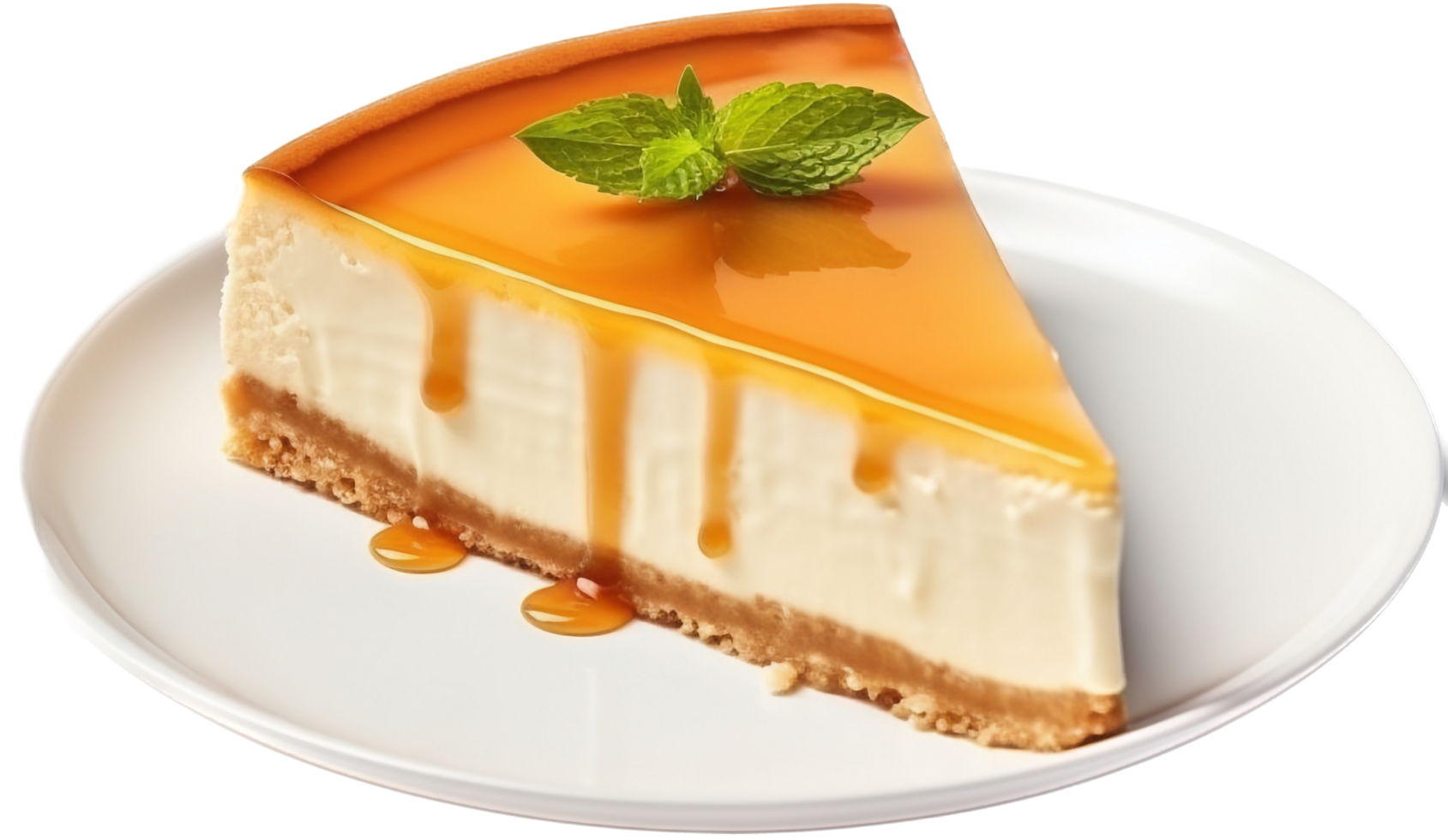 Cheesecake png with AI generated.