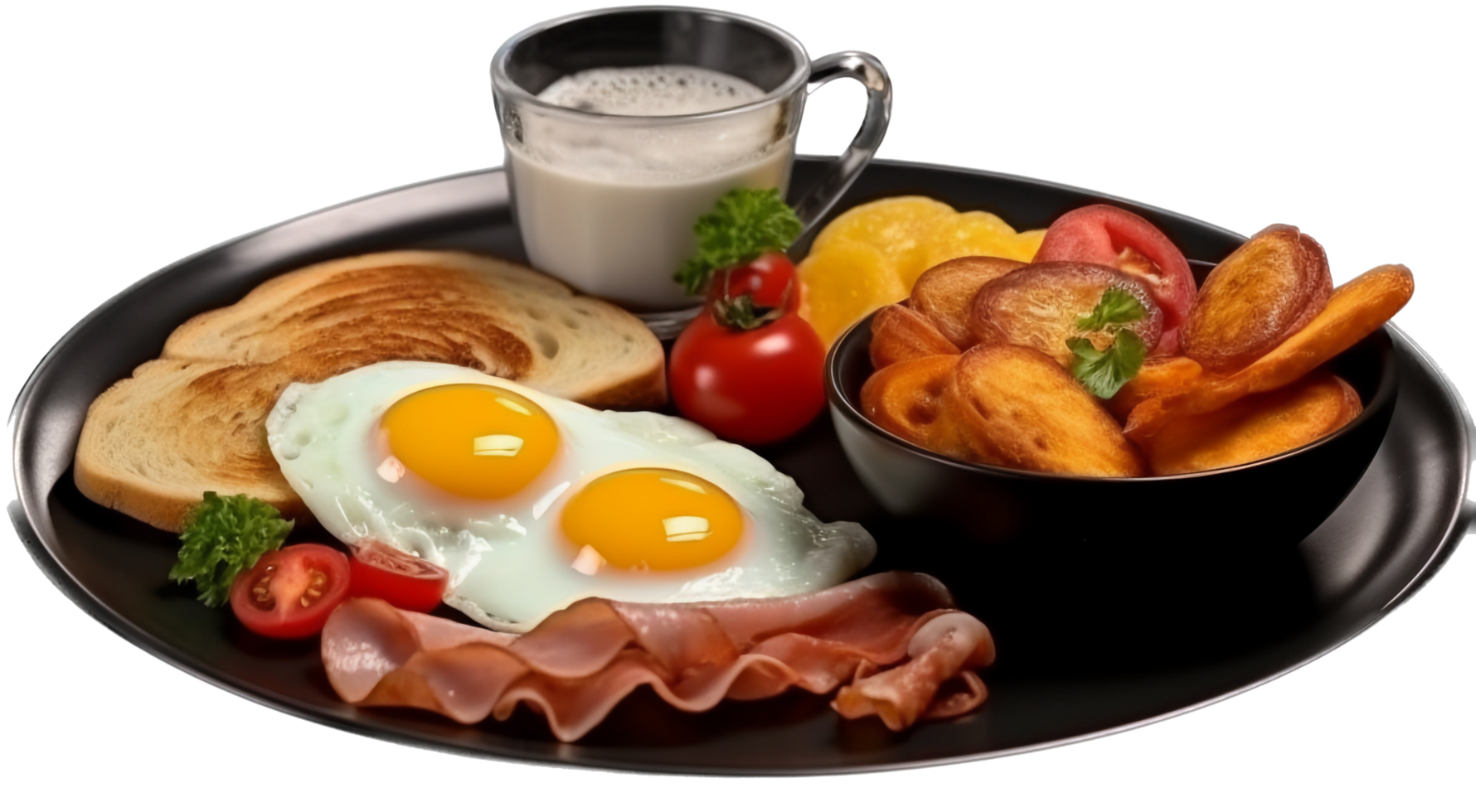 Breakfast png with AI generated.