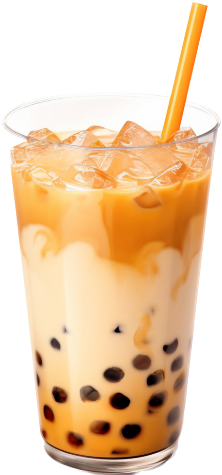 Bubble tea png with AI generated.