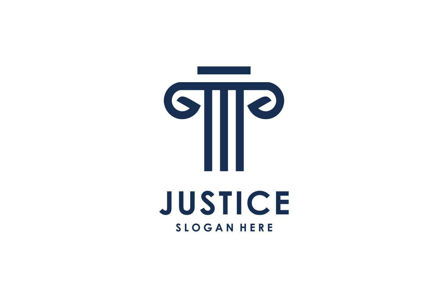 Lawyer logo with abstract concept modern design vector