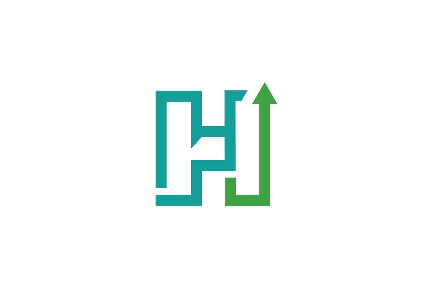 imprimirletra h logo vector con moderno concepto diseño idea