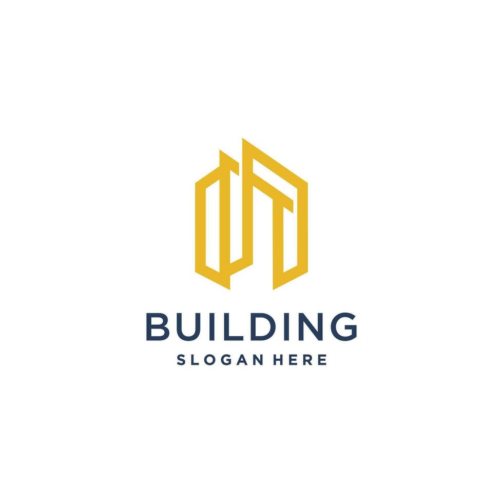 Building logo vector with modern idea concept