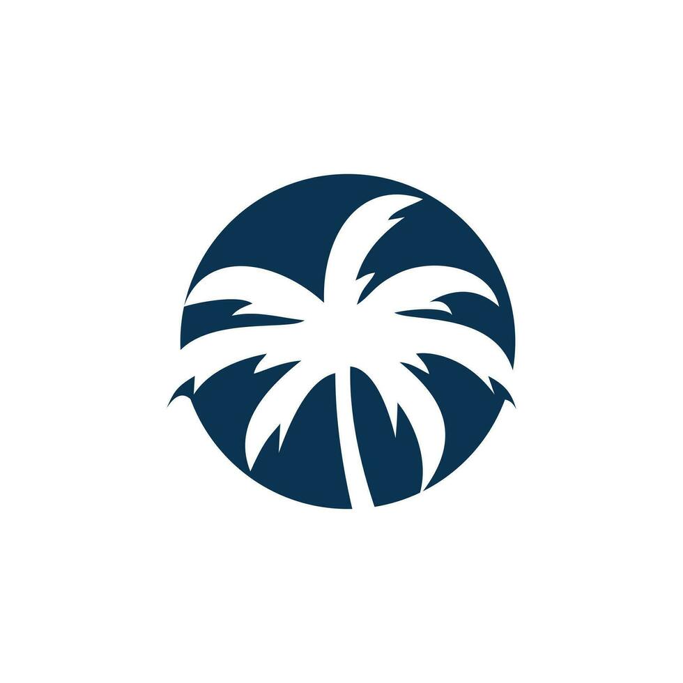 Palm tree with modern abstract concept logo design vector