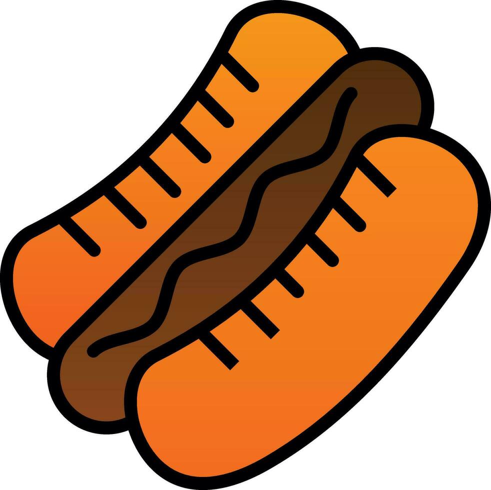 Hot dog Vector Icon Design