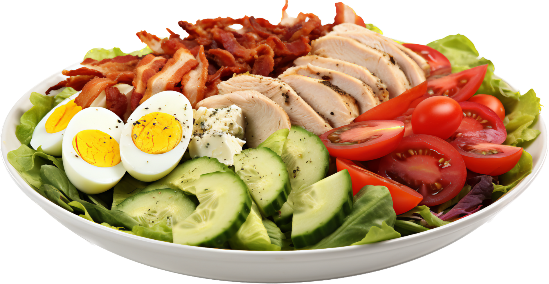 Cobb salad png with AI generated.