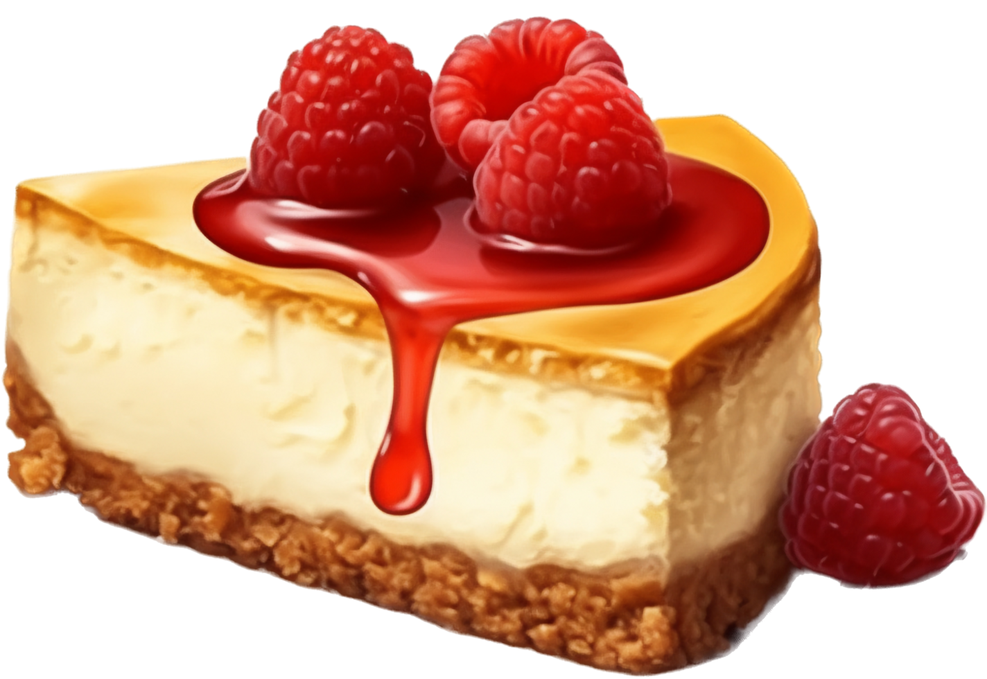 Cheesecake png with AI generated.