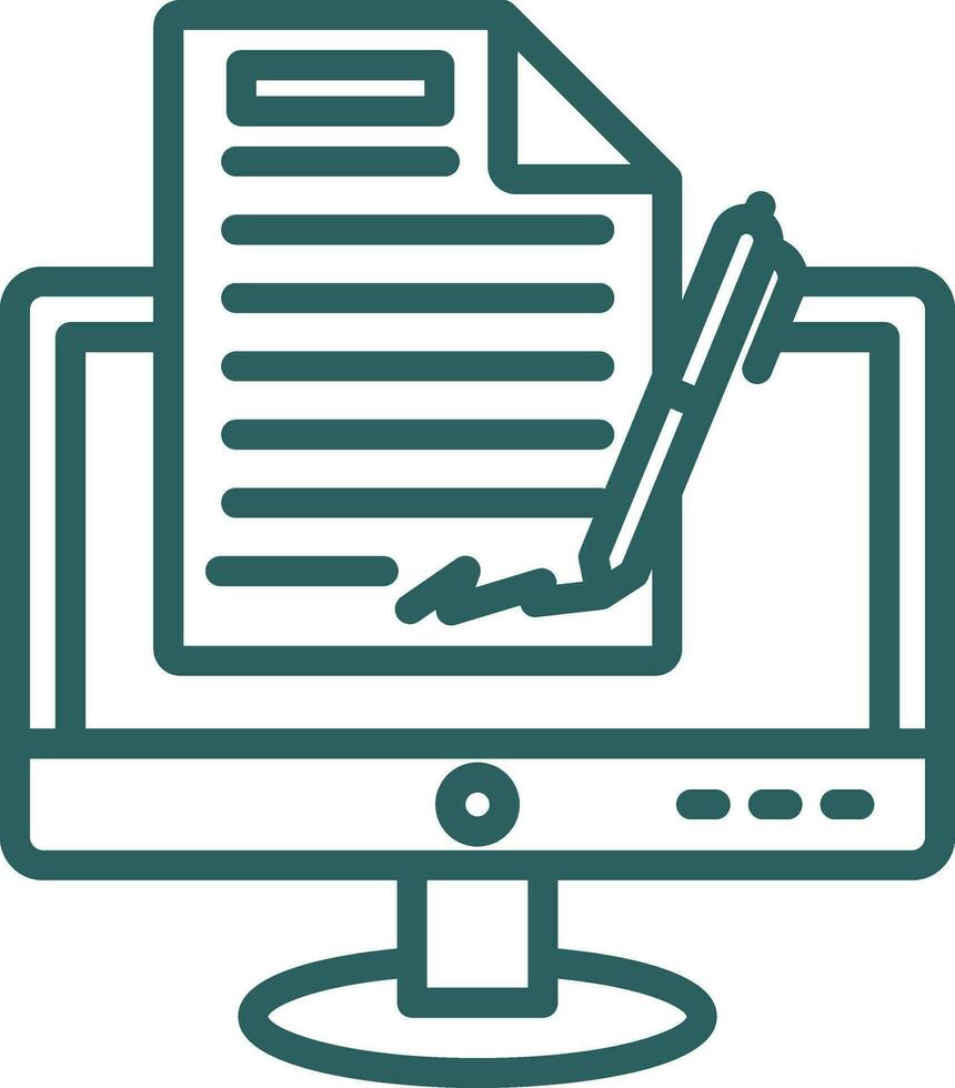 Digital signature Vector Icon Design