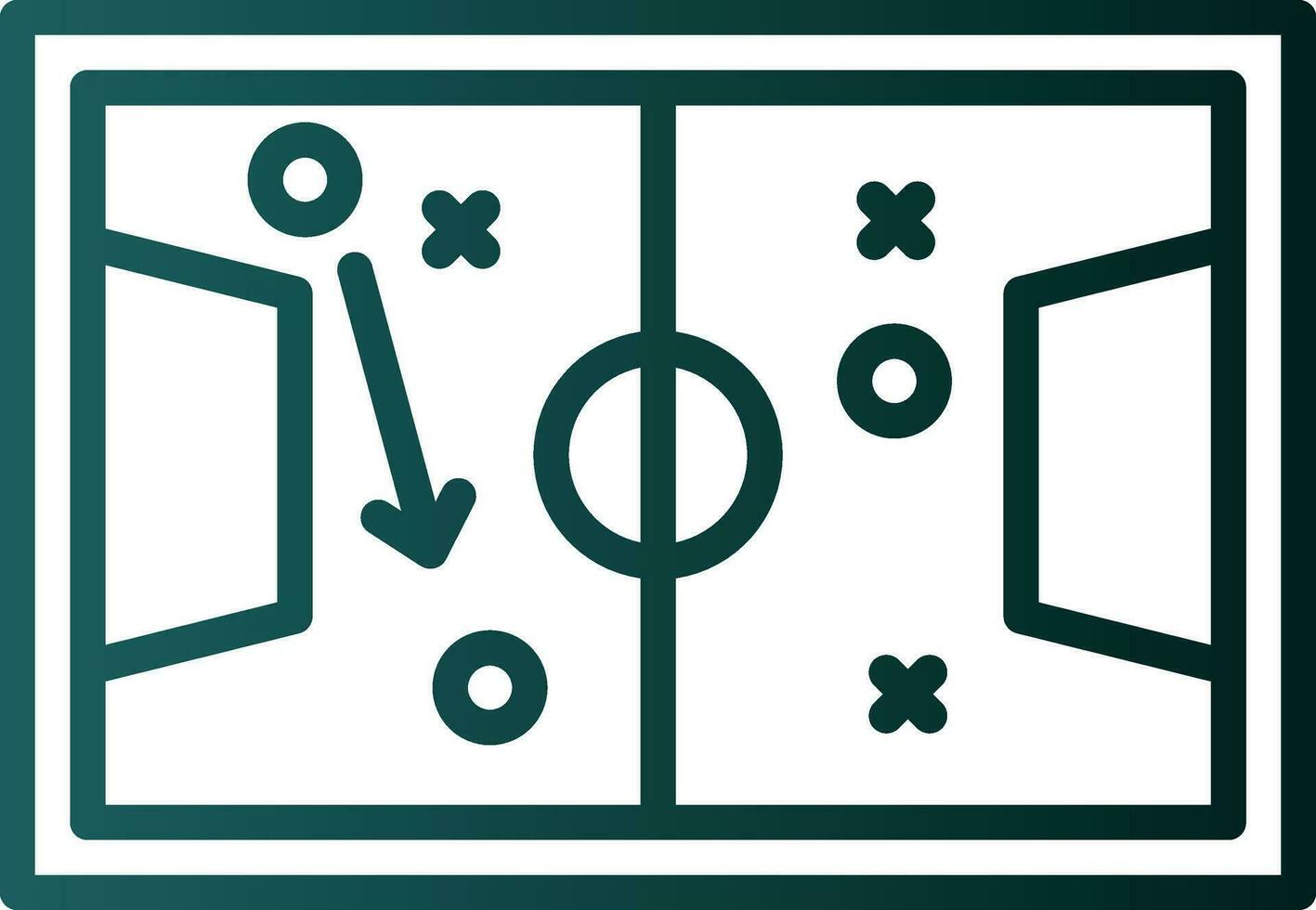 Soccer tactics sketch Vector Icon Design