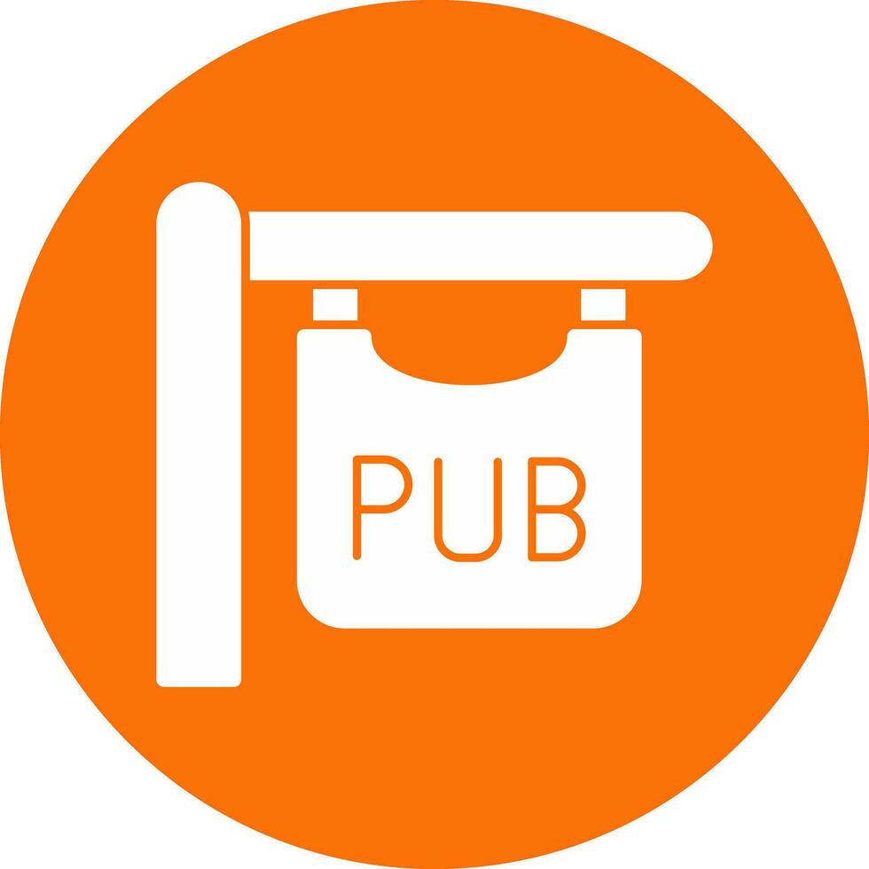 pub firmar vector icono diseño