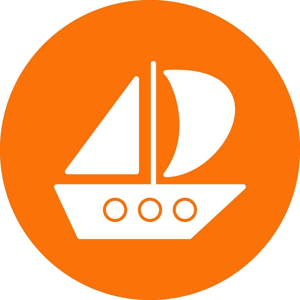 Catamaran Vector Icon Design