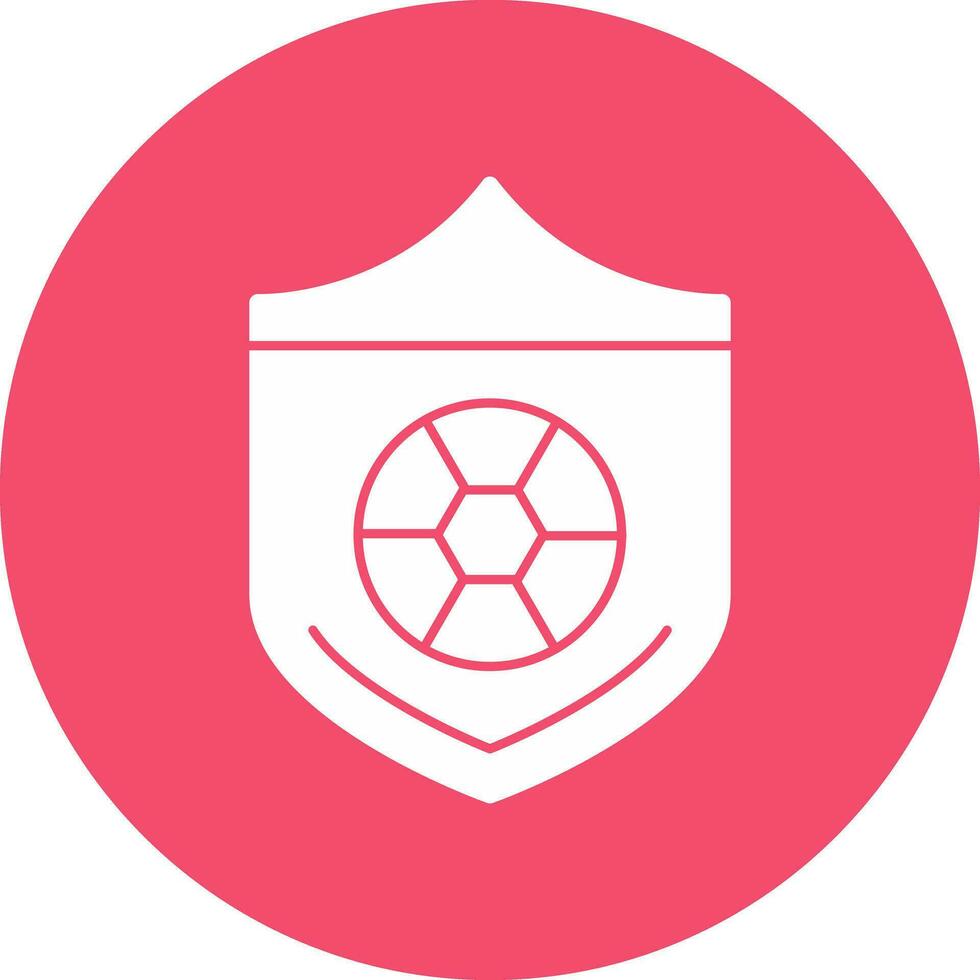 Soccer ball on a shield Vector Icon Design