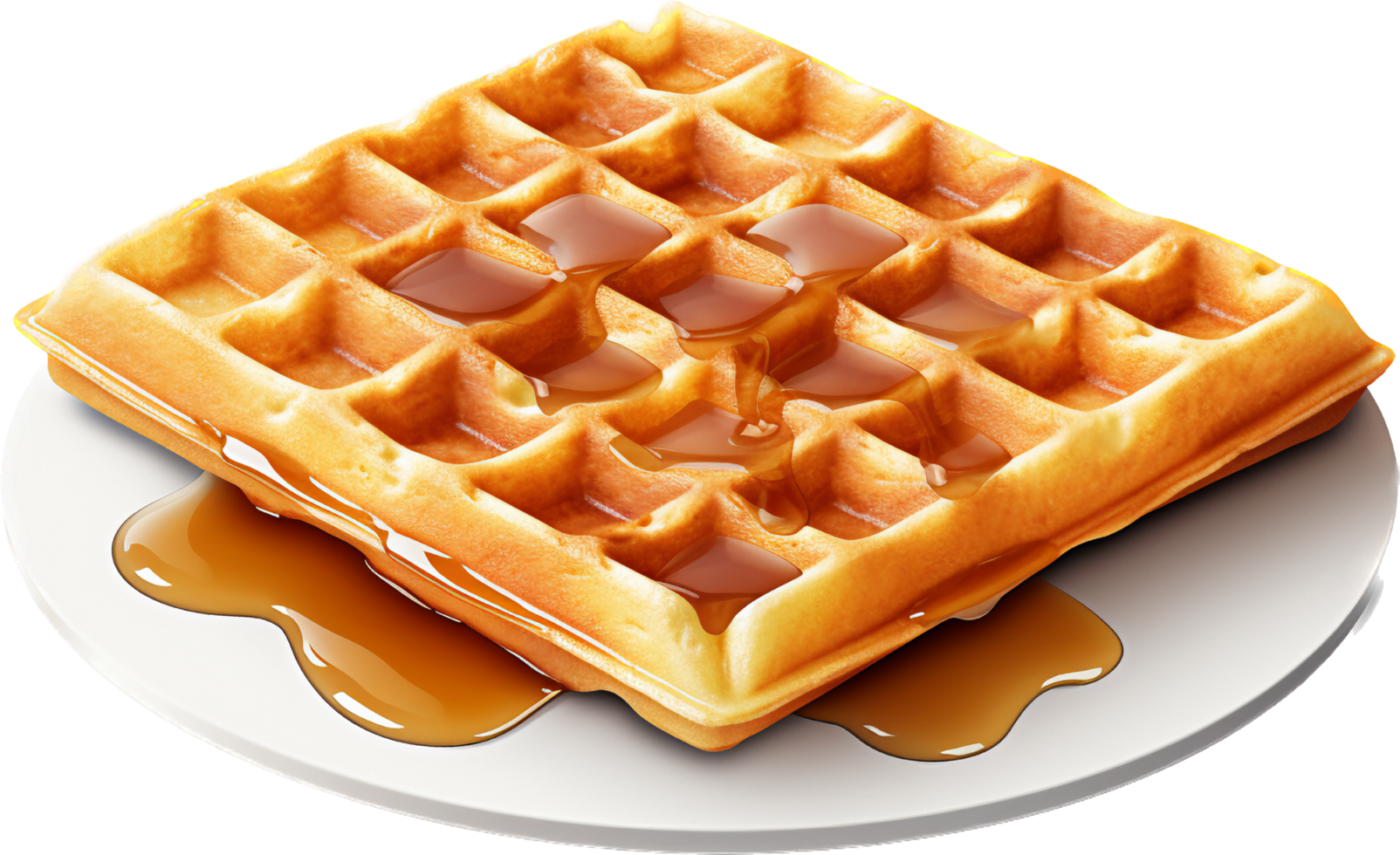 Waffle png with AI generated.