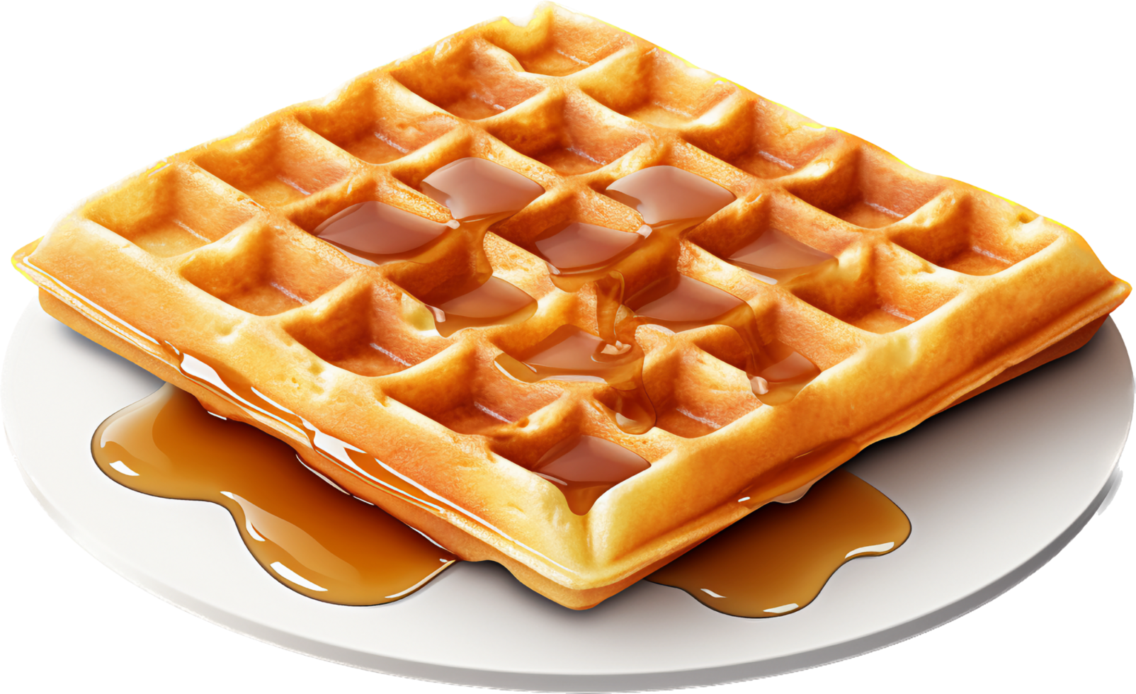 Waffle png with AI generated.