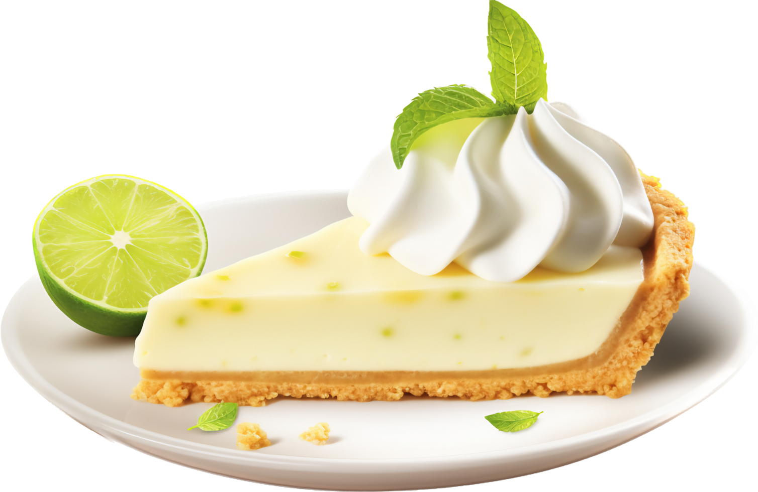 Key Lime pie with . png