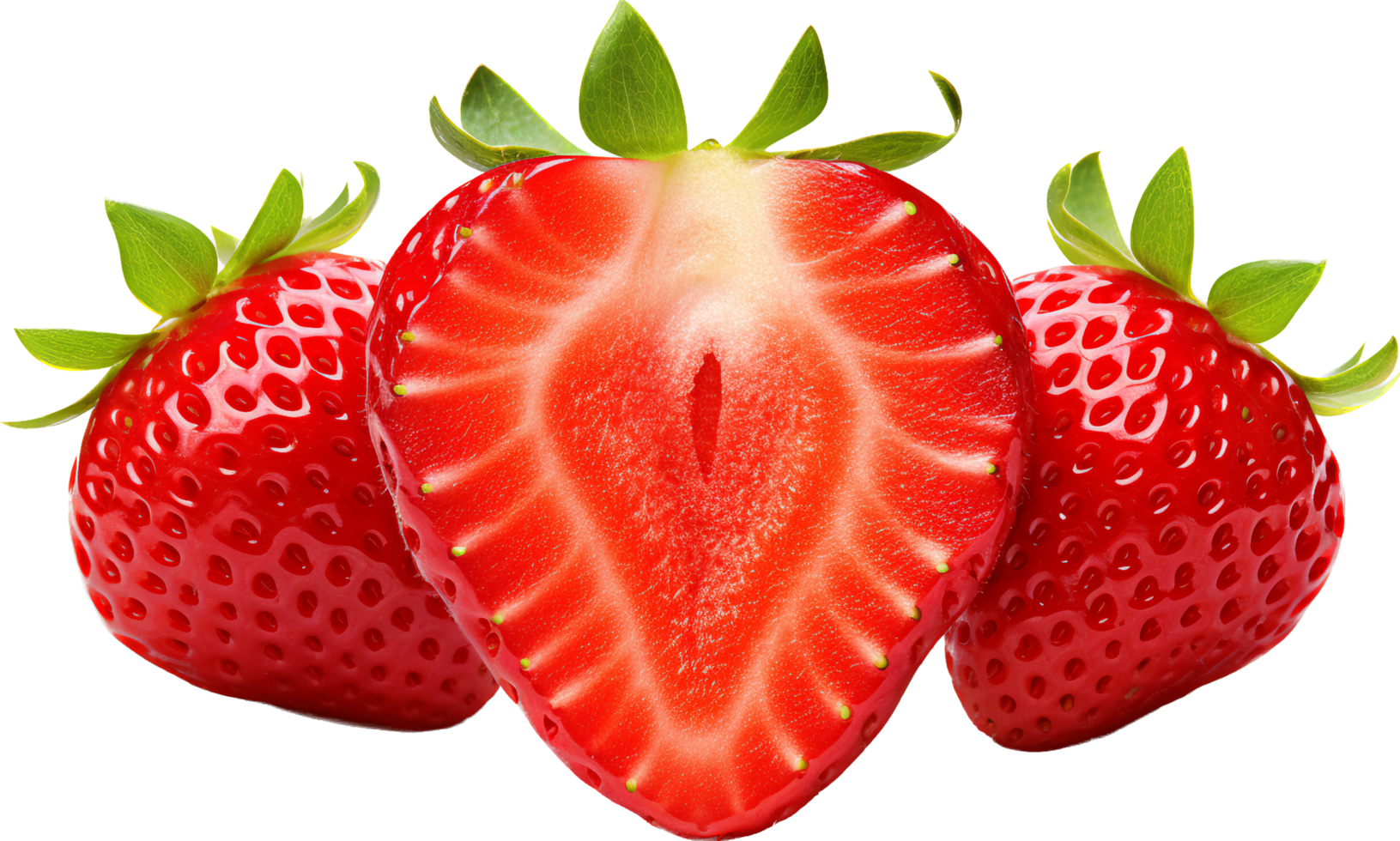 Strawberry png with AI generated.