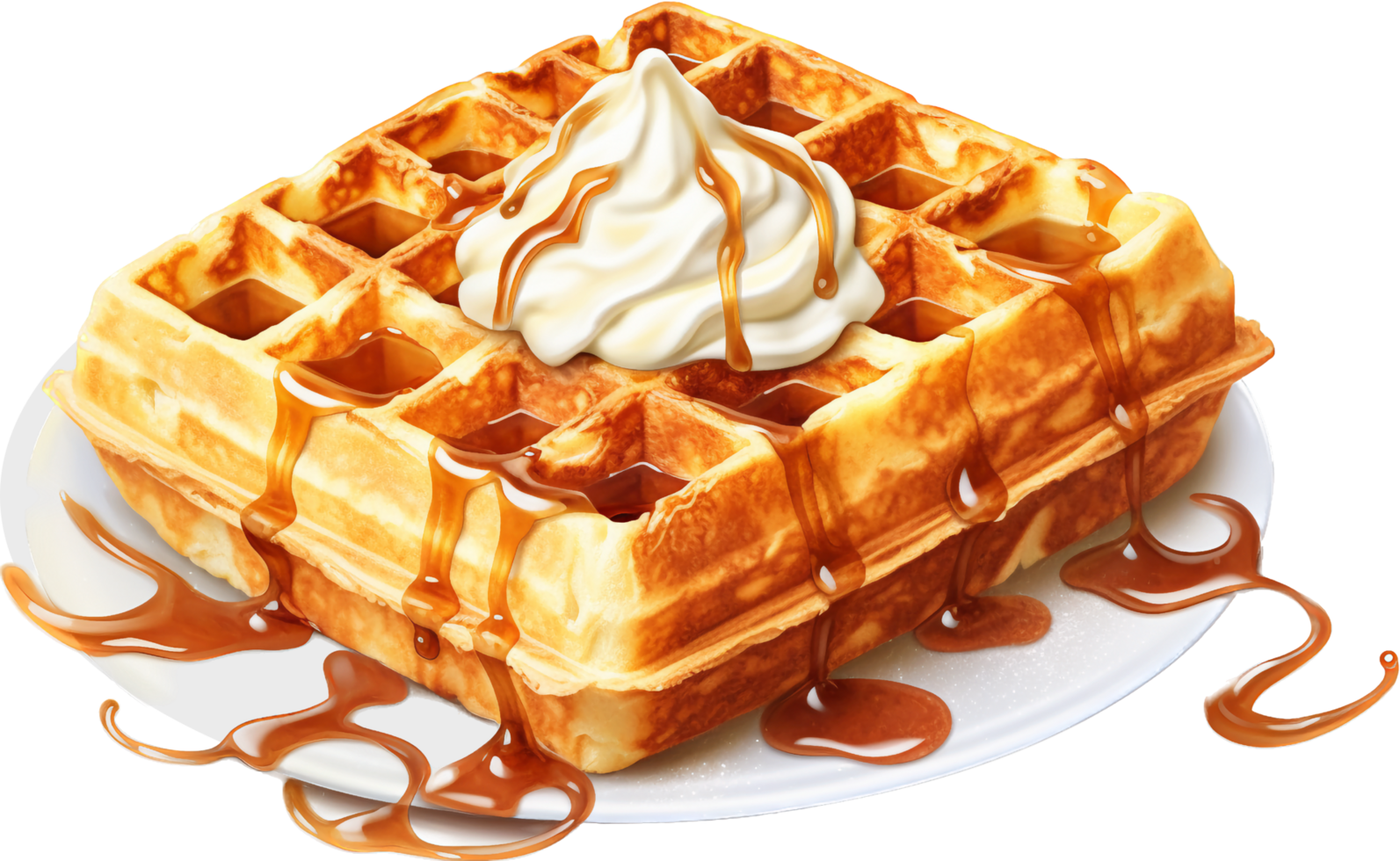 Waffle png with AI generated.