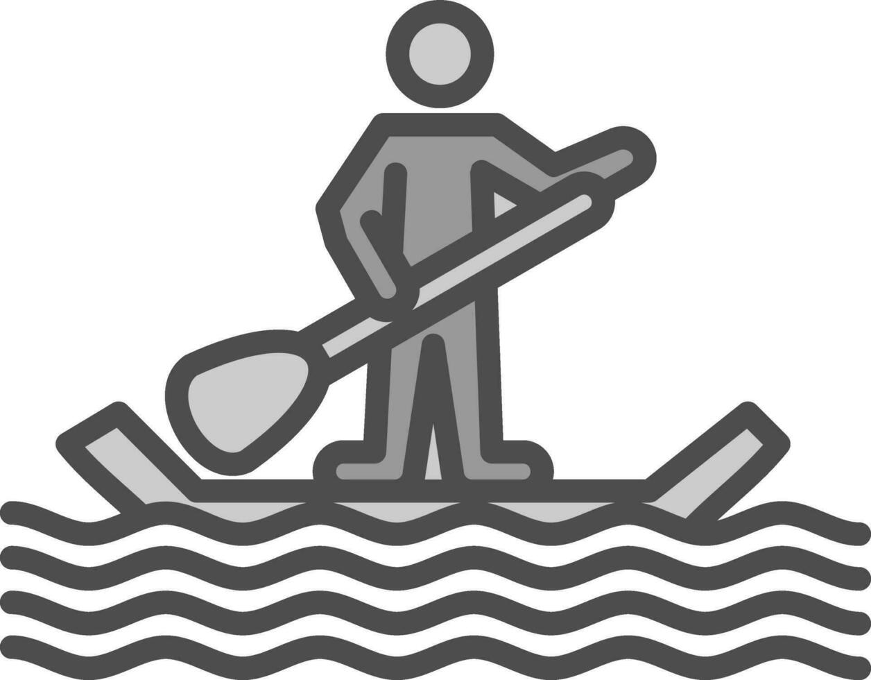 Paddle surf Vector Icon Design