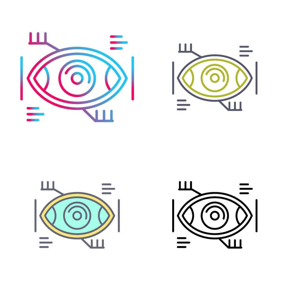 icono de vector de reconocimiento ocular