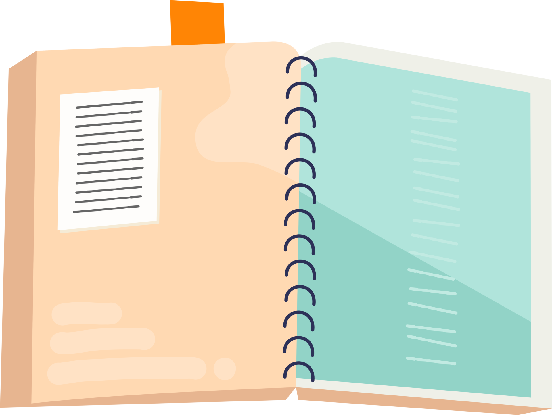 Notebook. flat style cartoon illustration. 25068117 PNG