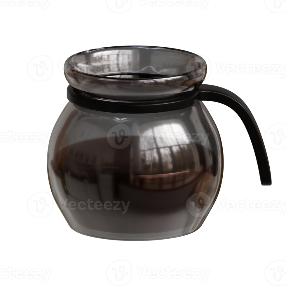 3d rendered coffee pot perfect for coffee shop design project png