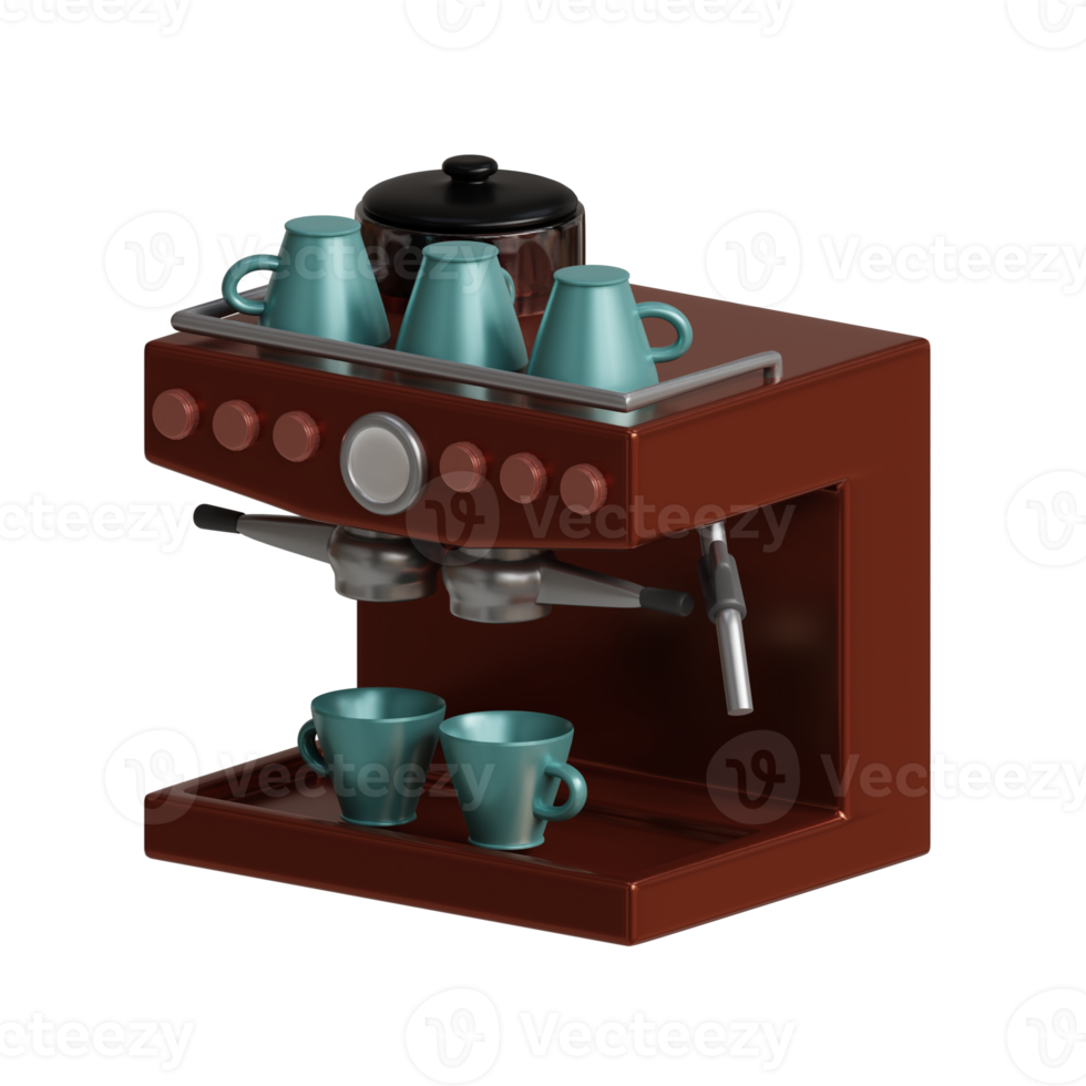 3d weergegeven koffie machine maker perfect voor koffie winkel ontwerp project png