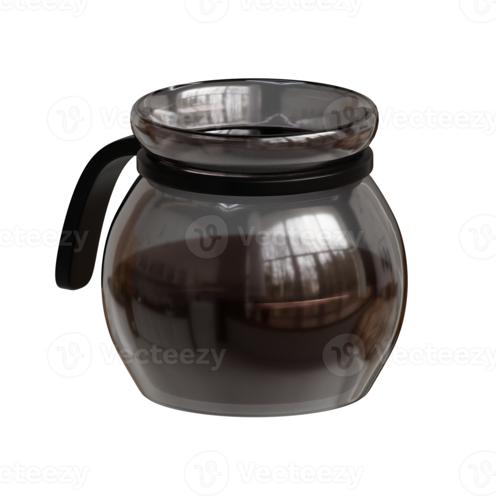 3d rendered coffee pot perfect for coffee shop design project png