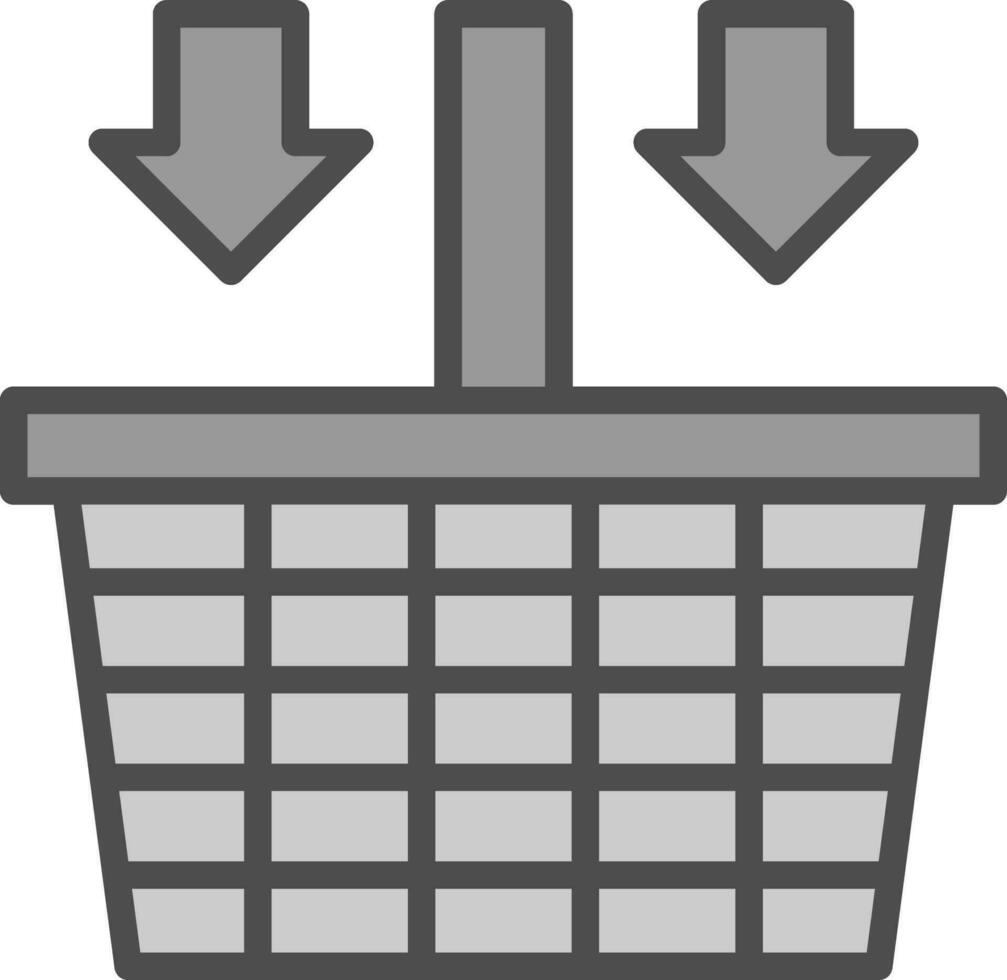 diseño de icono de vector de cesta de compras