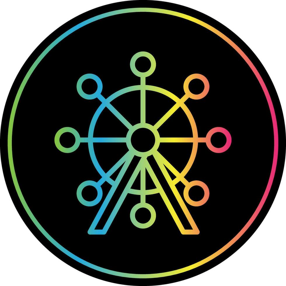 Ferris wheel Vector Icon Design