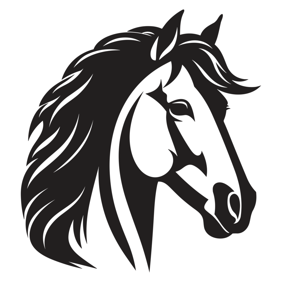 Beautiful Horse Silhouette - Generative Ai png