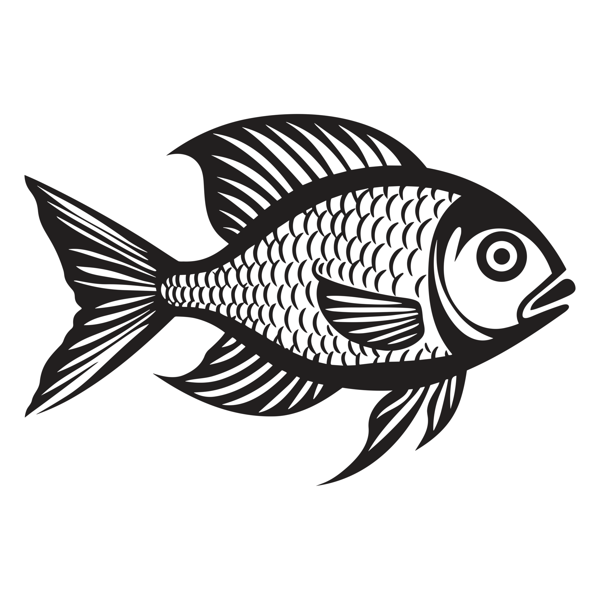 Beautiful Fish Silhouette 25068786 PNG Beautiful Fish Silhouette Generative Ai Free Png