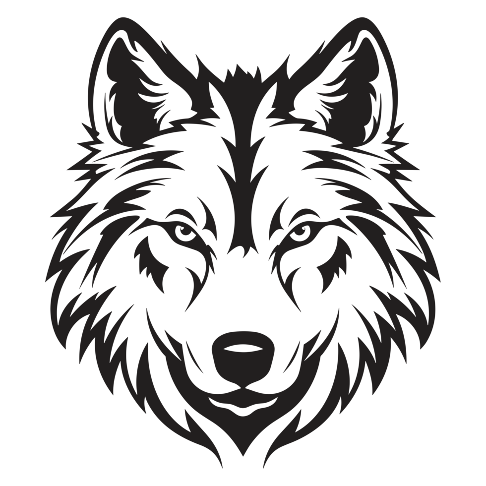 Beautiful Wolf Silhouette - Generative Ai 25068795 PNG