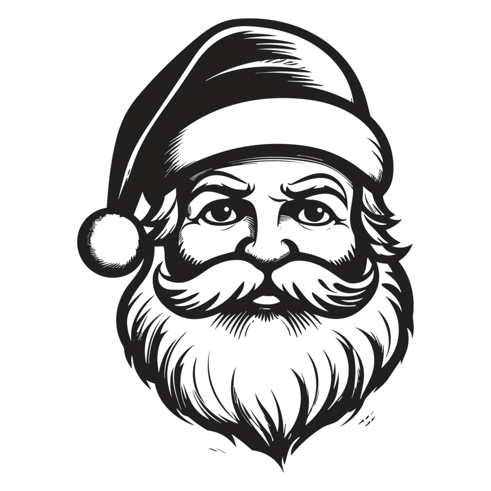 Beautiful Santa Face - png