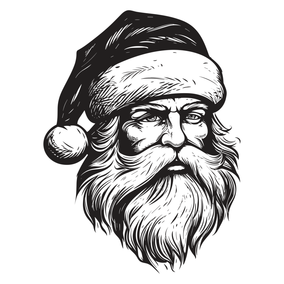 Beautiful Santa Face - png