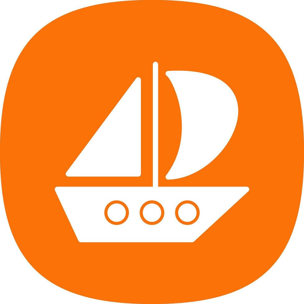Catamaran Vector Icon Design