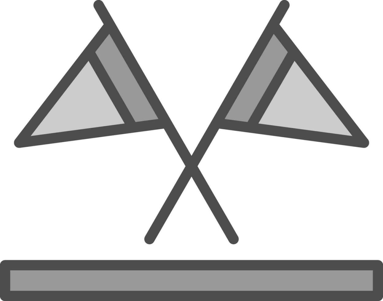 Two black flags Vector Icon Design
