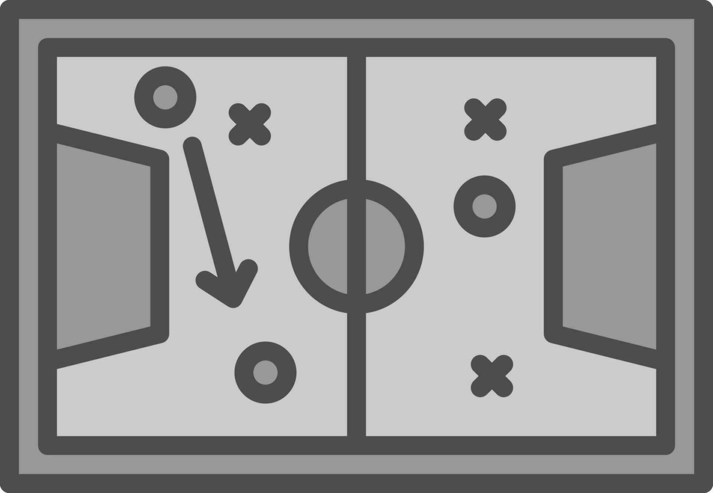Soccer tactics sketch Vector Icon Design