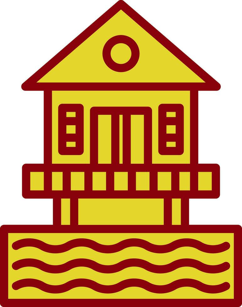 Beach hut Vector Icon Design