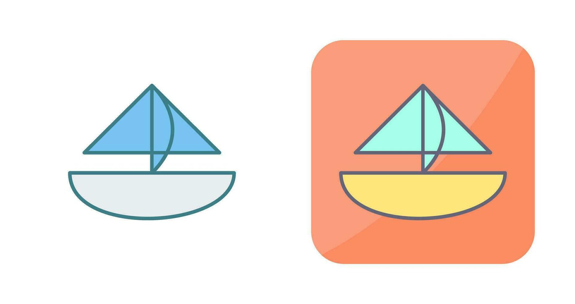 Small Yacht Vector Icon